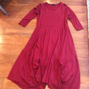 Comfy Red Knit Dress Sz S